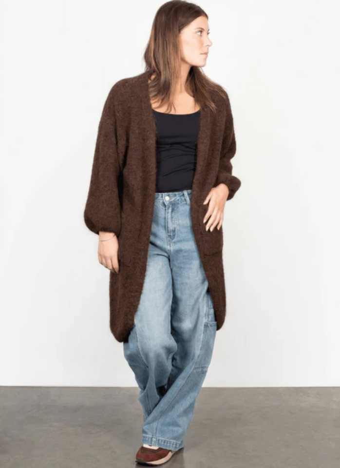 Antler Livvi Cardi - Chocolate