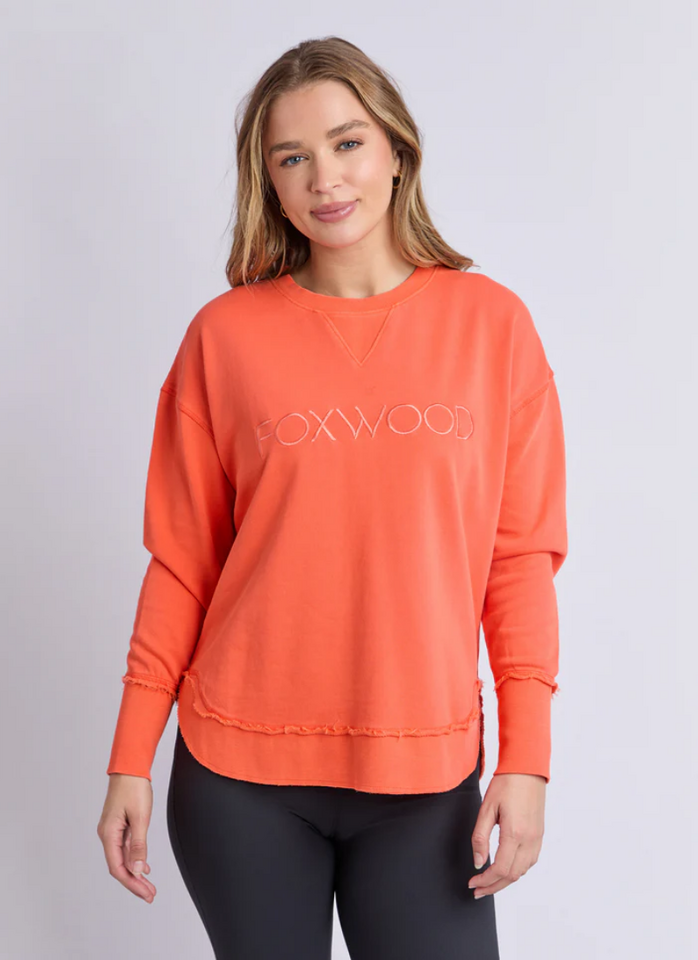 Foxwood Simplified Crew Sweatshirt - Orange