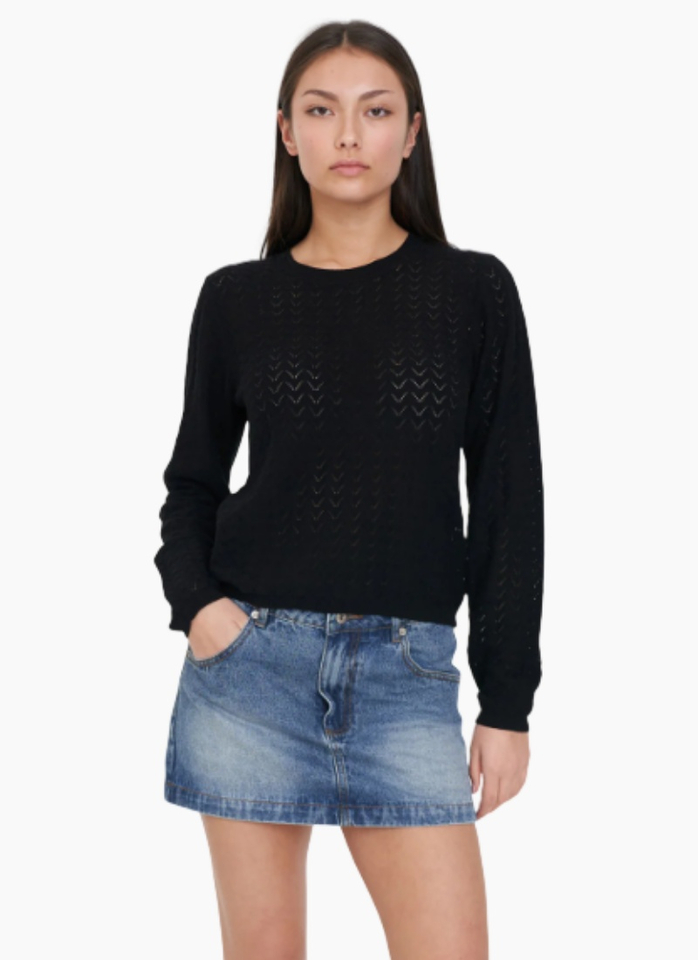 HUFFER CRUISE L/S KNIT TOP BLACK