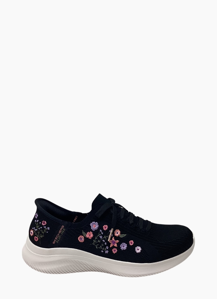 Skechers 150806 Ultra Flex 4.0 Sweet Petals Sneaker Black