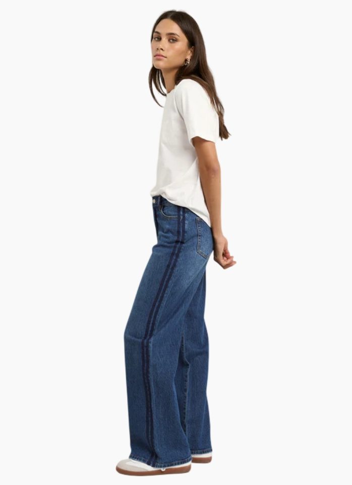 Stories Be Told Manhattan Side Stripe Wide Leg Jean