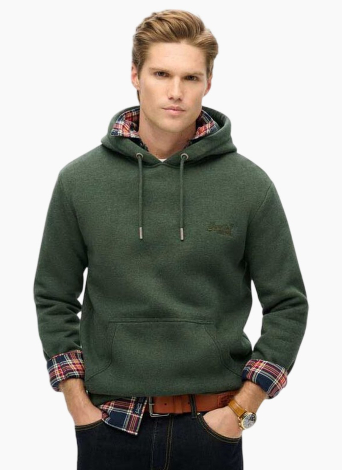 Superdry Essential Logo Hoodie Hb Deep Forest Green Marle