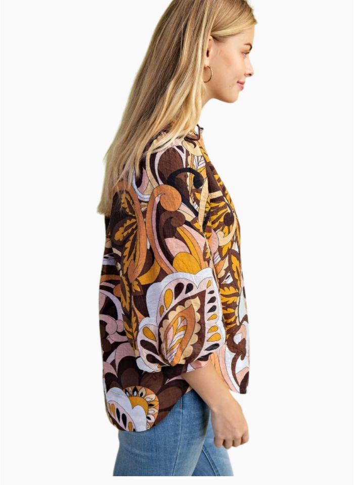 Aria Blouse - Brown