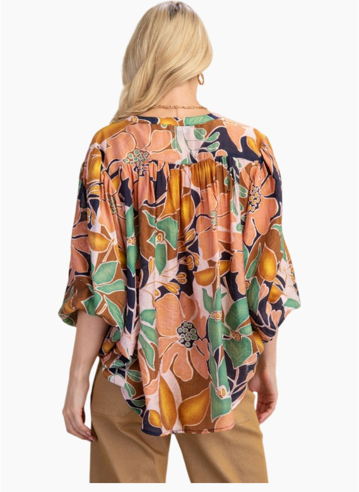 Rhea Floral Print Blouse