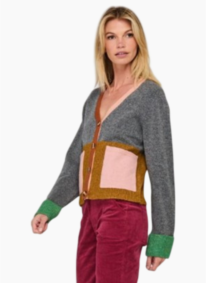 Boom Shankar Remi Cardi Grey Multi