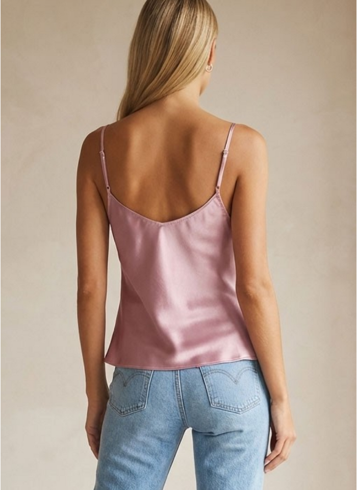 Bex Classic Satin Camisole - Pink