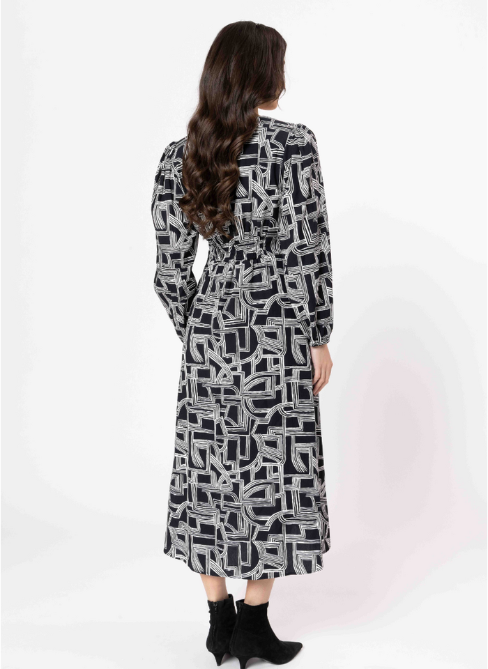 Seeking Lola Serenity Dress - Linework