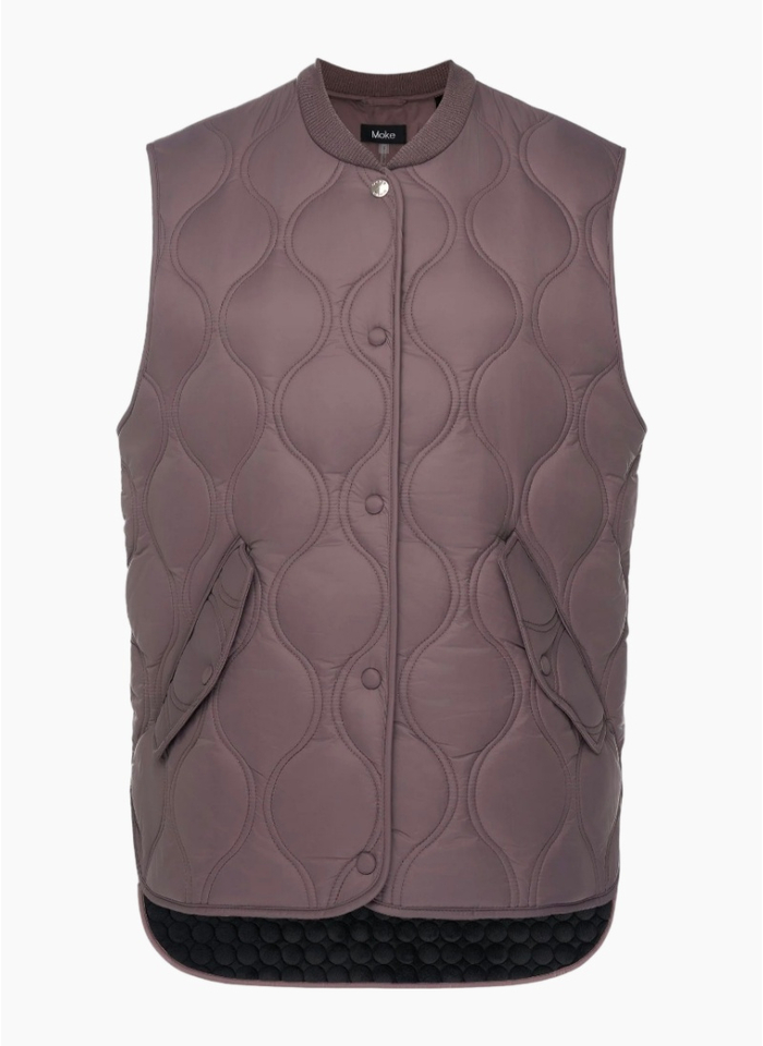 Moke Neve Quilted Vest Cocoa