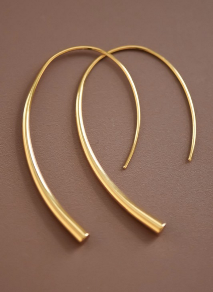 Gold Plated Stainless Steel Hoop Earrings