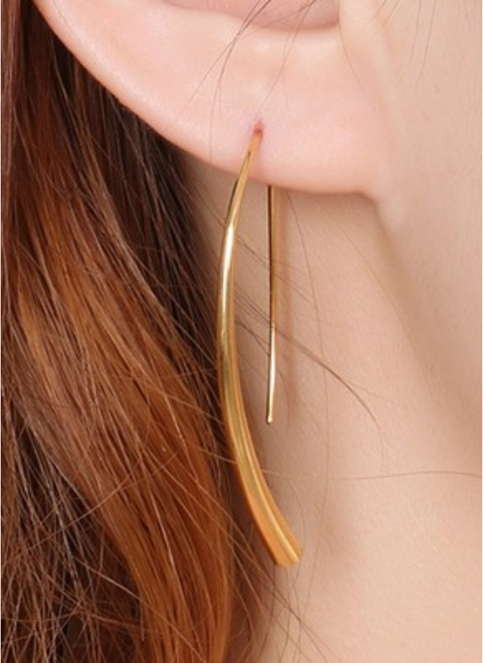 Gold Plated Stainless Steel Hoop Earrings
