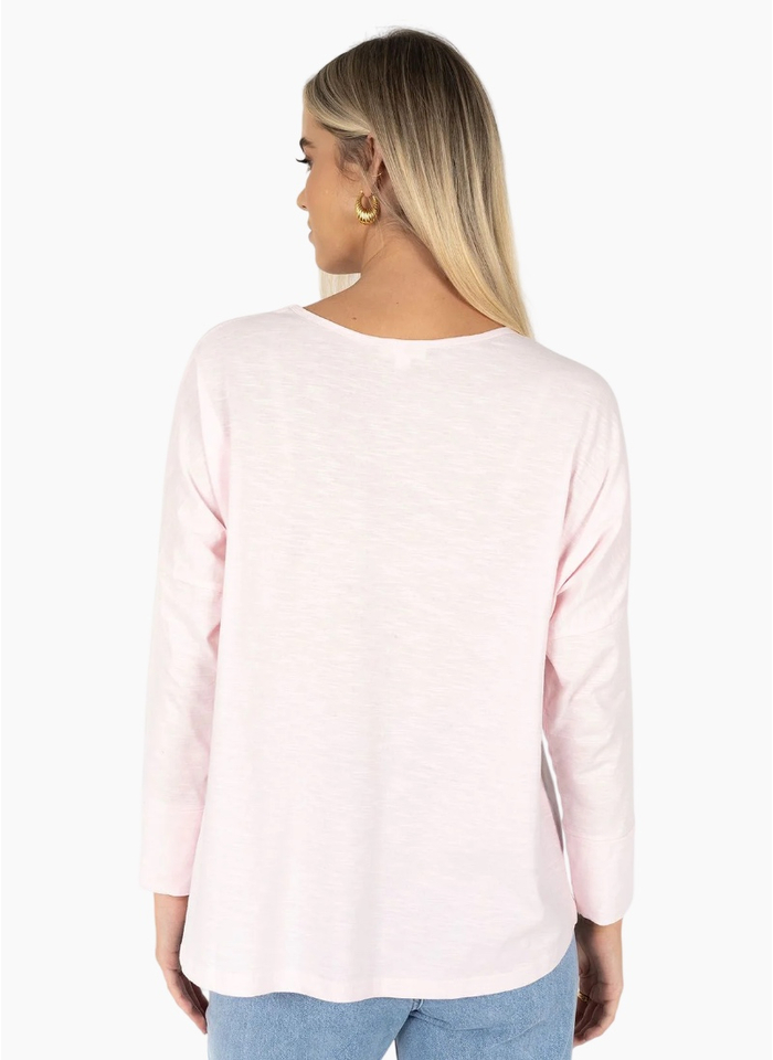 Humidity Dippy LS Tee - Soft Pink (HW26502)