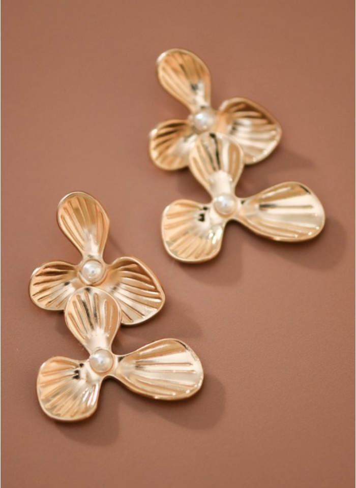 Pearl Flower Earrings