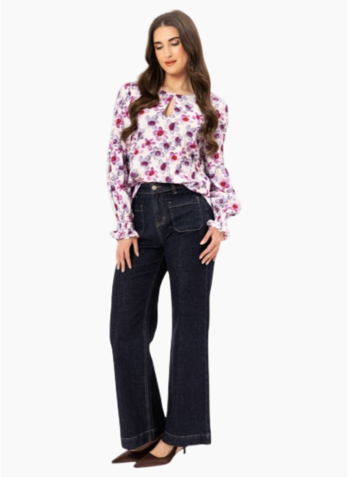 Seeking Lola VIENNA BLOUSE VIOLET BLOOM