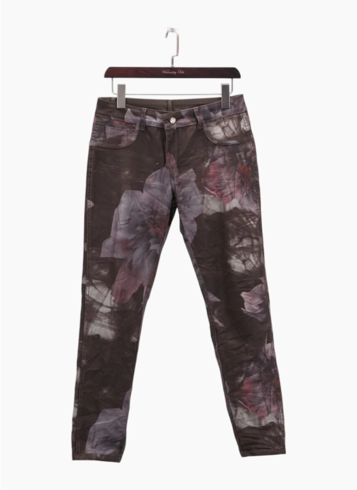 ONADO Reversible Jeans - Taupe /Pink Floral  H-101D