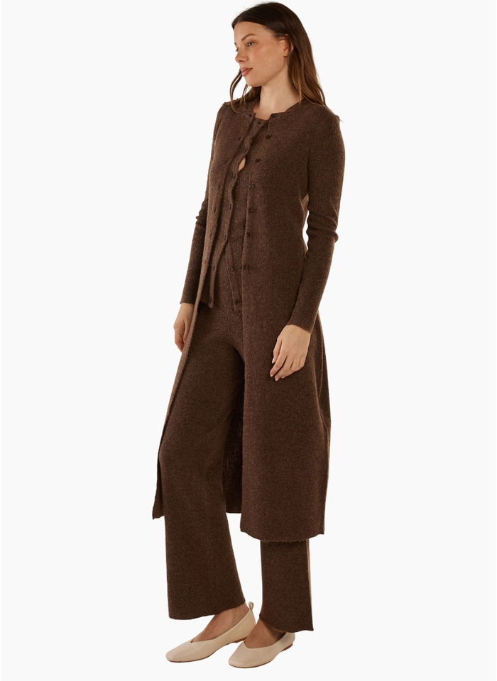 Betty Basics NASH KNIT LONG CARDIGAN-ESPRESSO