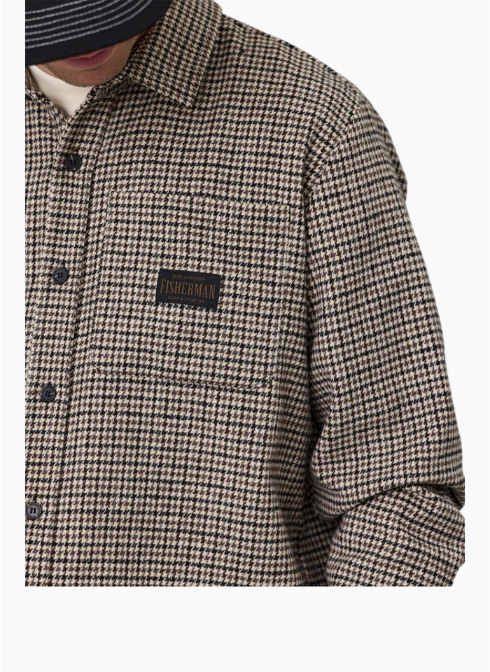Just Another Fisherman TOOTH OVER SHIRT - BROWN