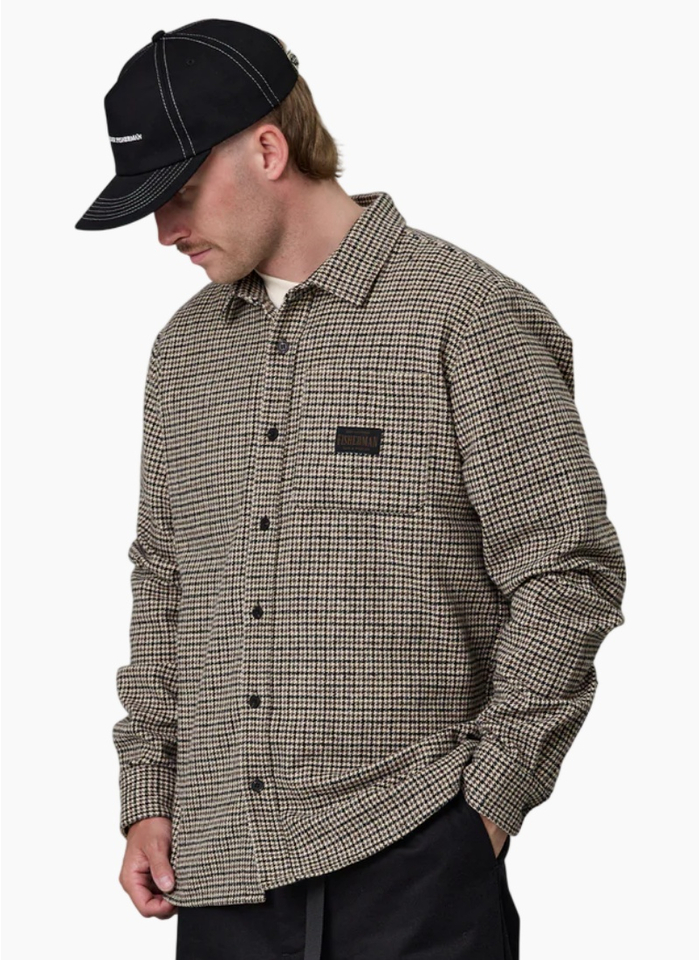 Just Another Fisherman TOOTH OVER SHIRT - BROWN