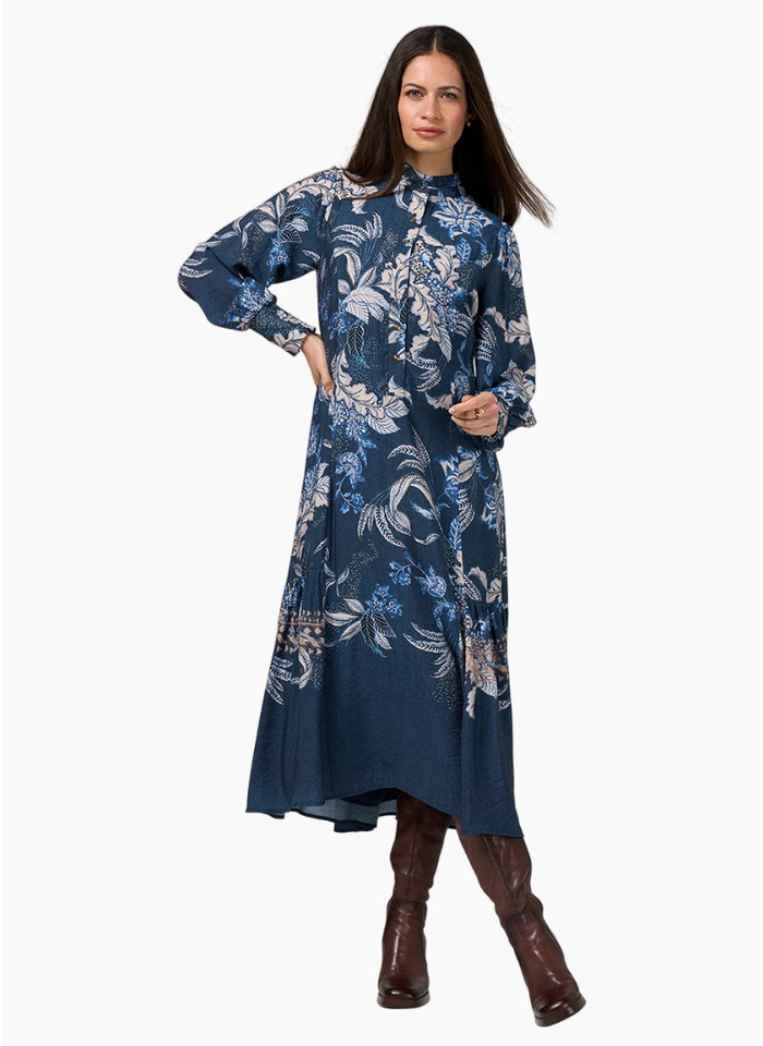 Loobies Story Casella Midi Dress -Blue