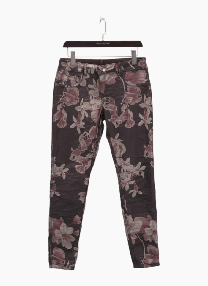 ONADO Reversible Jeans - Chocolate Floral/Taupe  H-103D