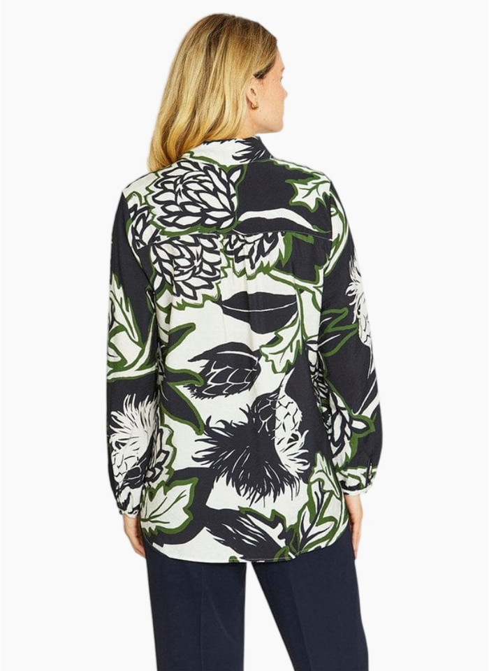 Ping Pong  Camille Abstract Floral Blouse