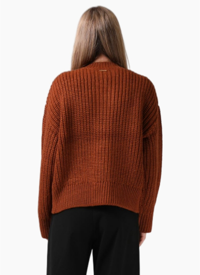 RPM CHUNKY CARDIGAN CARAMEL