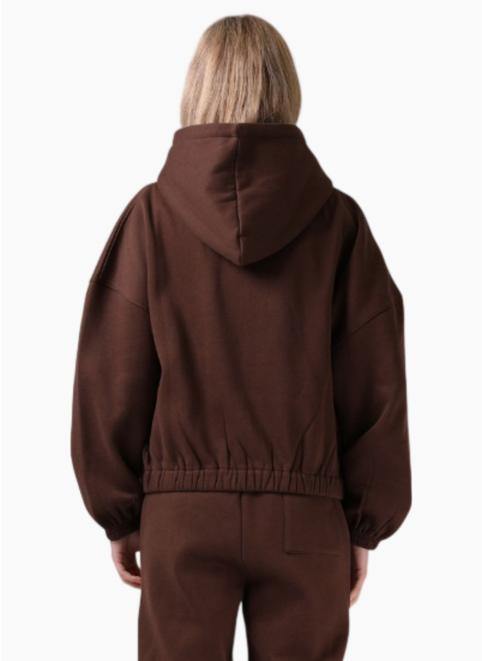 RPM ZIP THRU HOOD BRUNETTE BROWN
