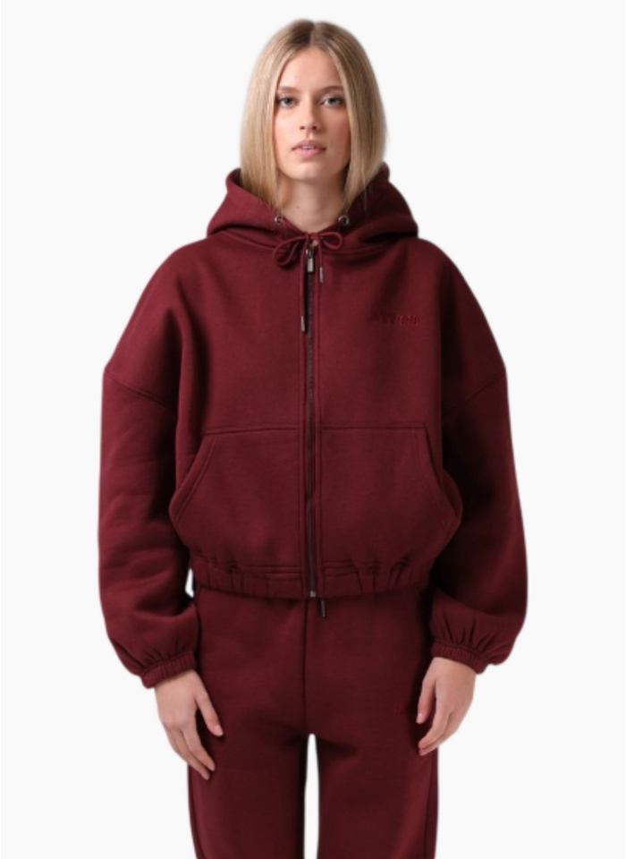 RPM ZIP THRU HOOD RED WINE