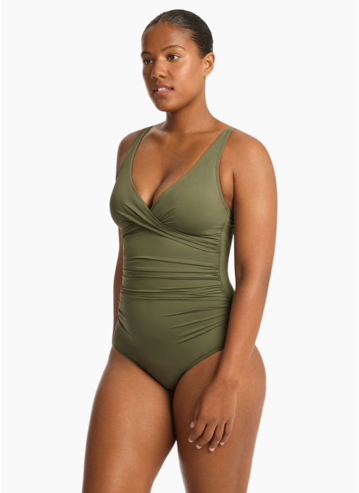 Sea Level Essentials Cross Front Multifit One Piece