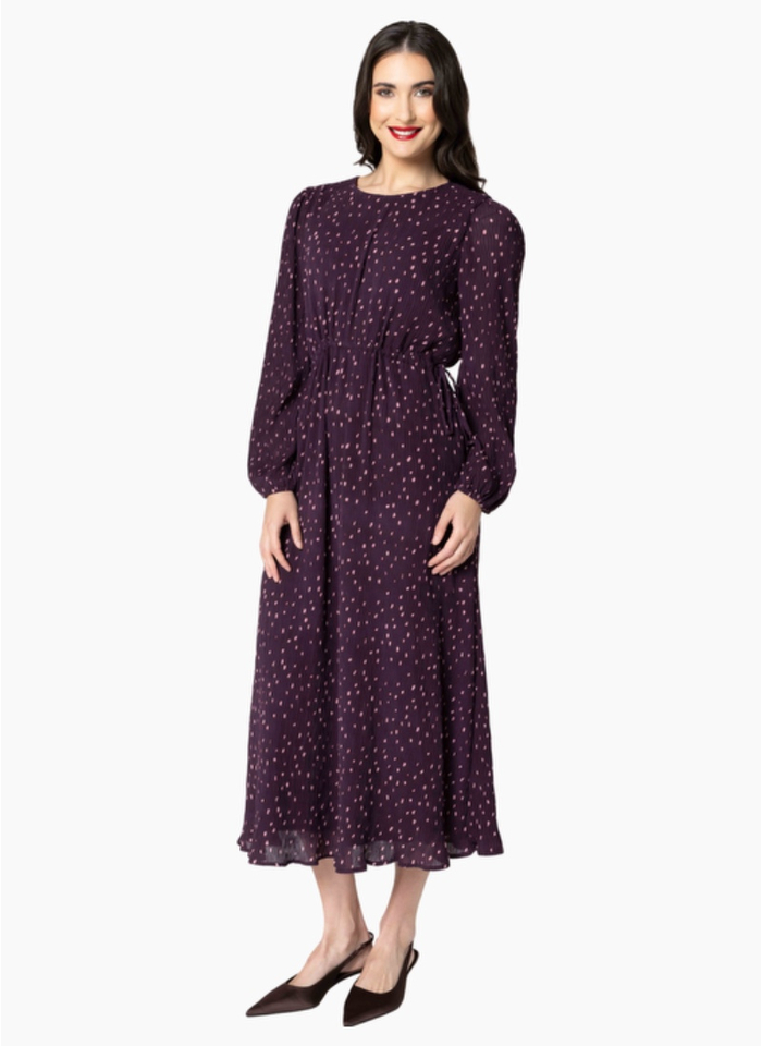 Seeking Lola Cat Walk Maxi Shift Dress - Cranberry Crush