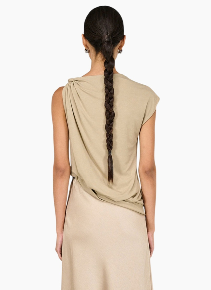 Staple the Label Eva Twist Detail Top - Moss