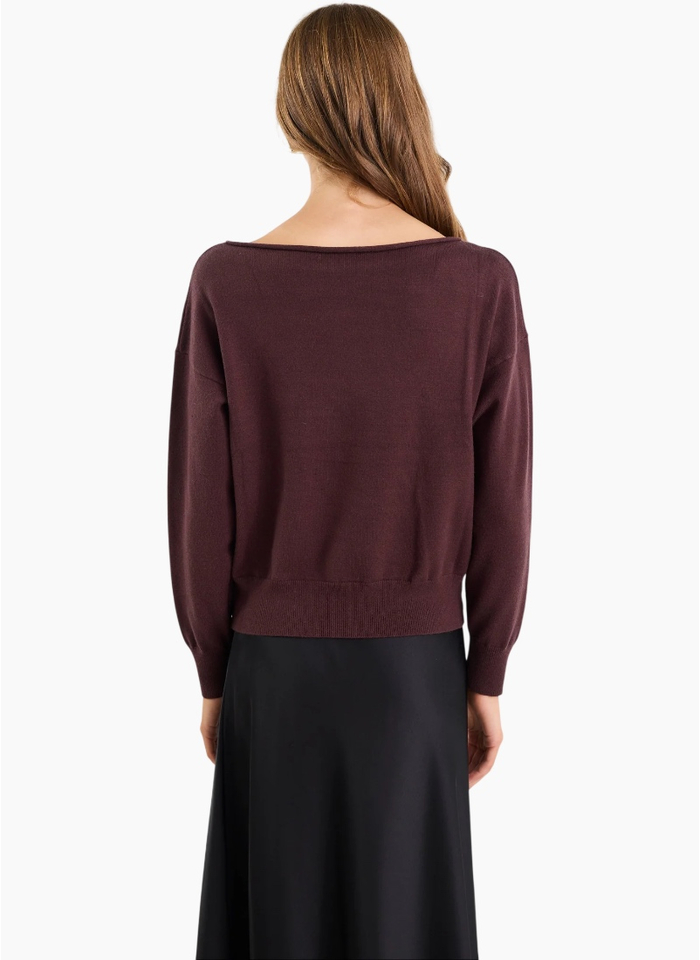 Stories Be Told Incentive Chocolate Boatneck Jumper