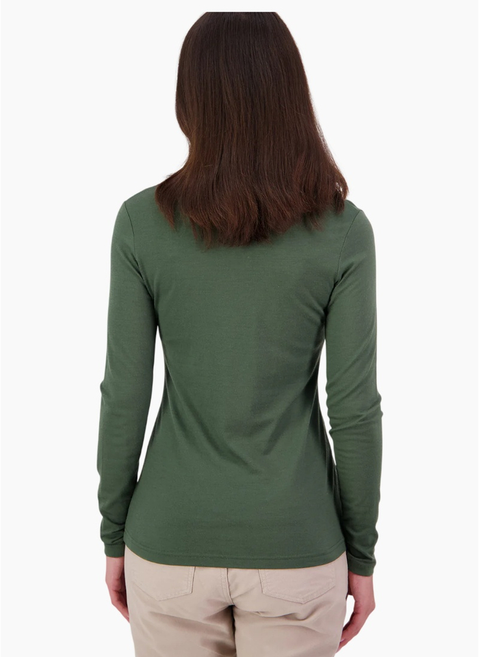 Swanndri Cass Long Sleeve Merino Top - Olive