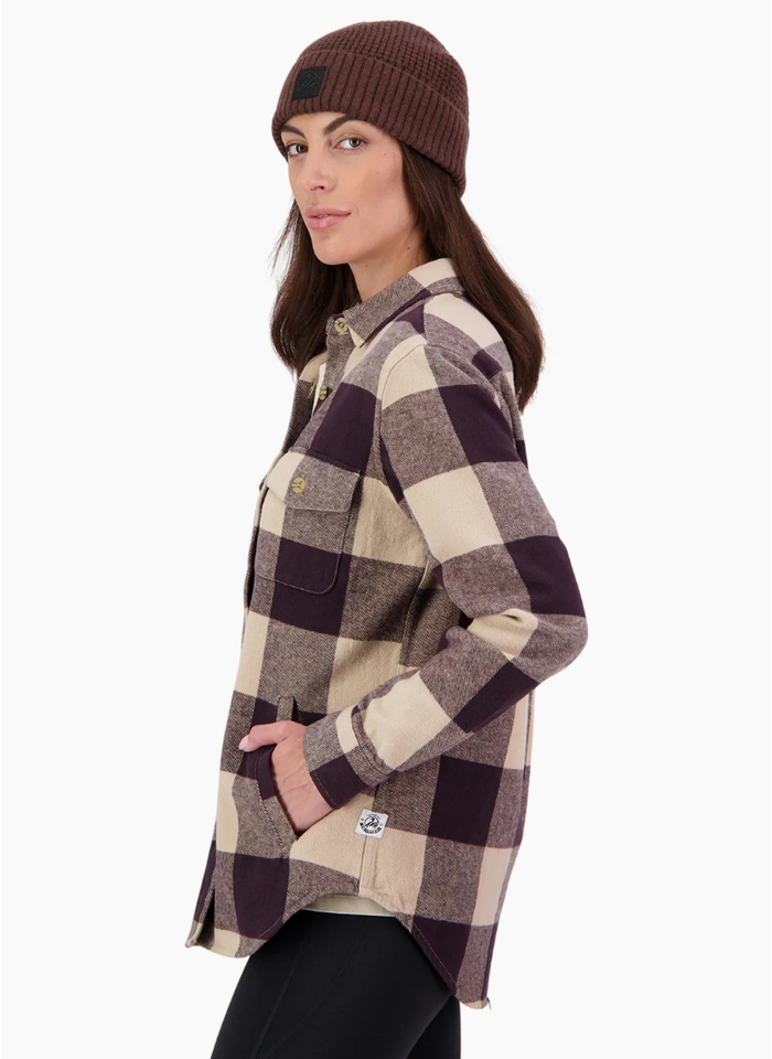 Swanndri Rapaki Shacket - Espresso/White