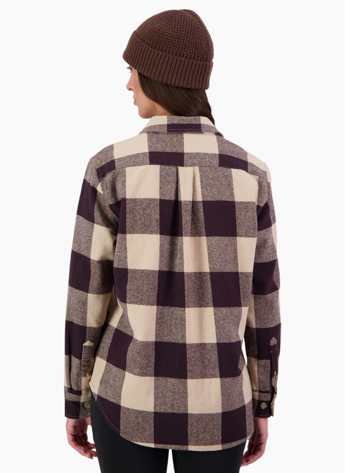 Swanndri Rapaki Shacket - Espresso/White