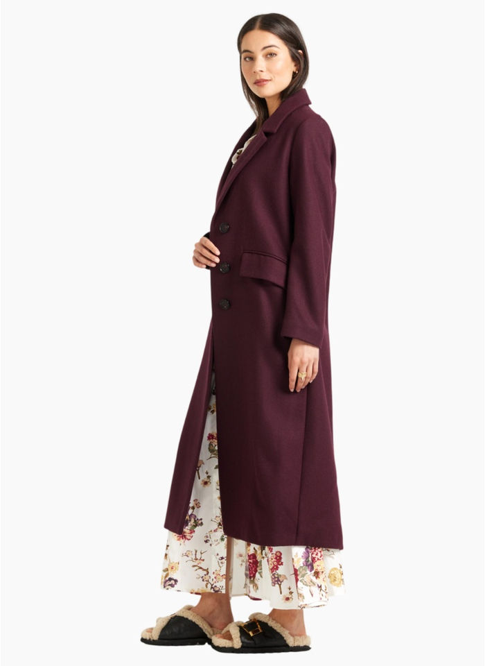 Tuesday Label Archer coat-Merlot