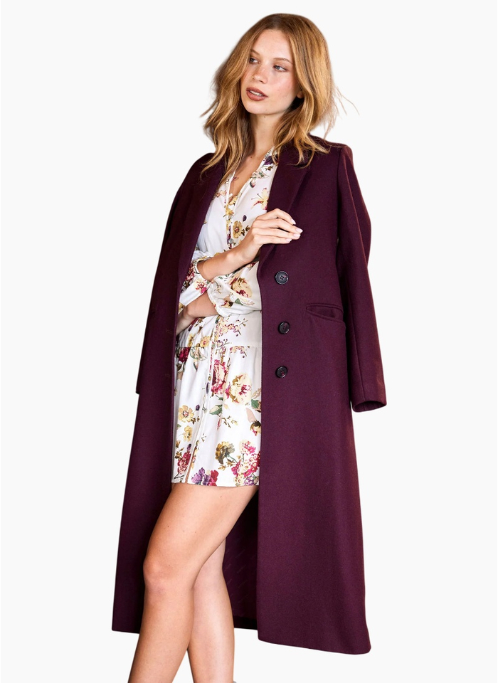 Tuesday Label Archer coat-Merlot