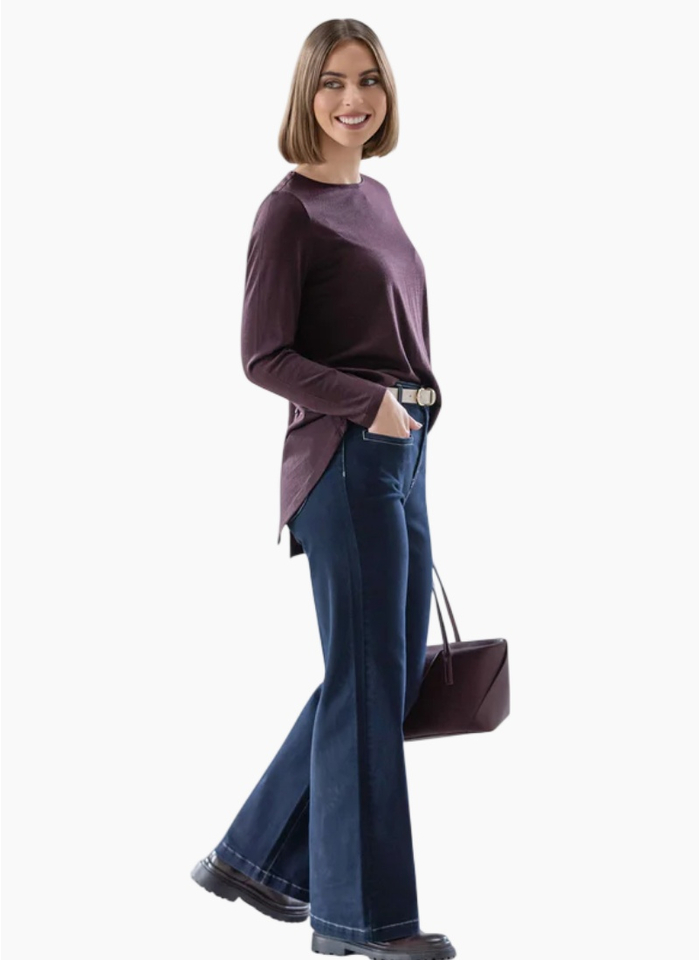 Vassalli Ivey Merino Top - Berry