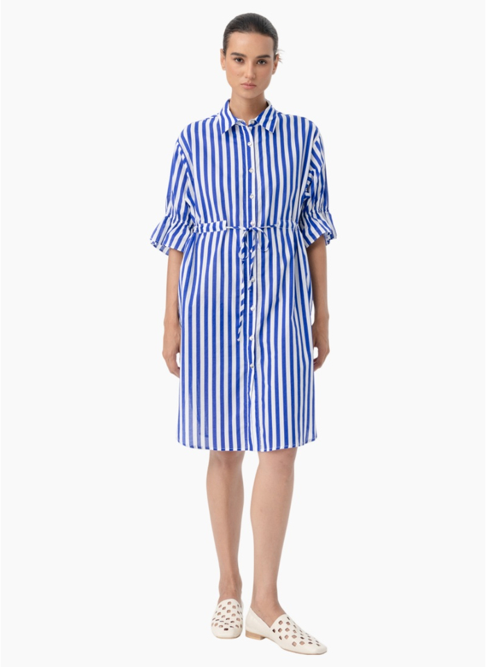 Blacklist 3058 Vena Shirt Dress - Blue Stripe