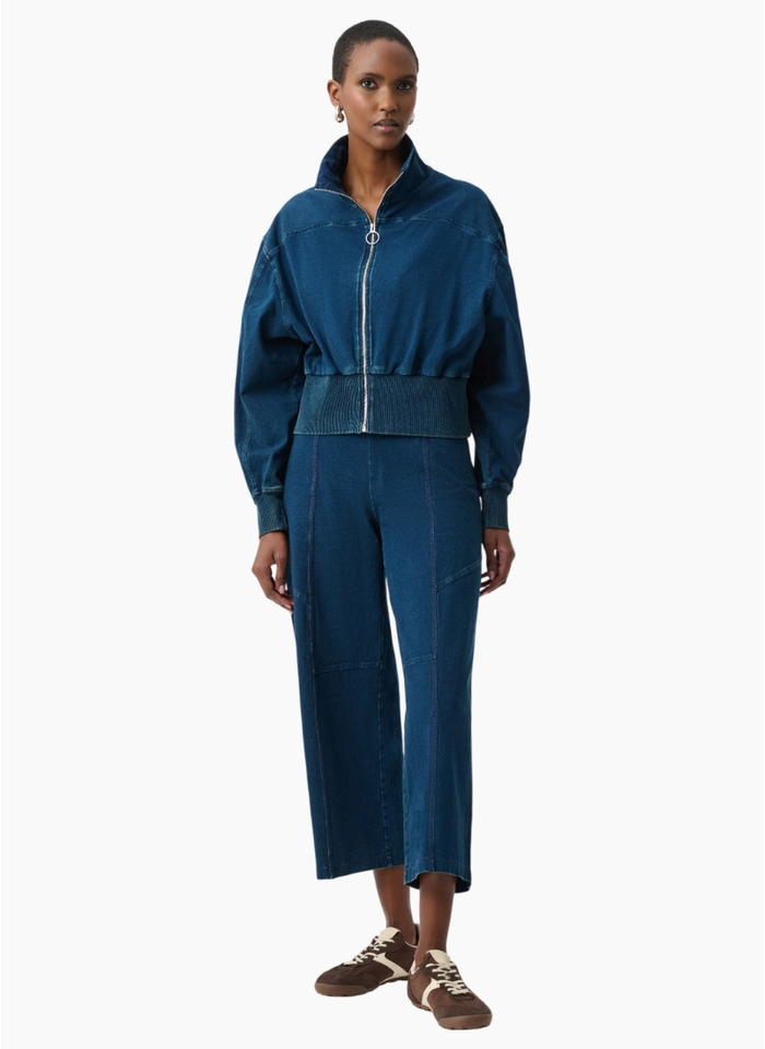 Joseph Ribkoff Denim Bomber Jacket-Denim