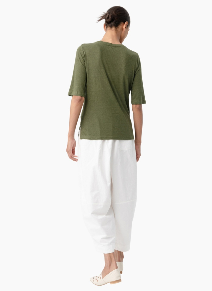 Two by Two 5608 Linen Tee - Seaweed