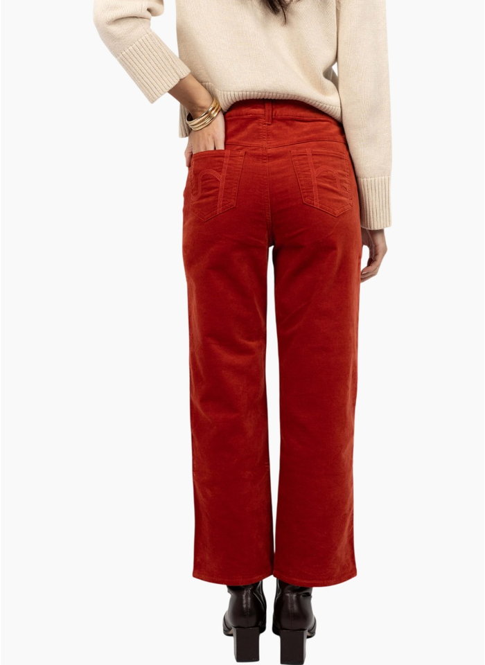 Humidity Va Va Velour Pant - Rust