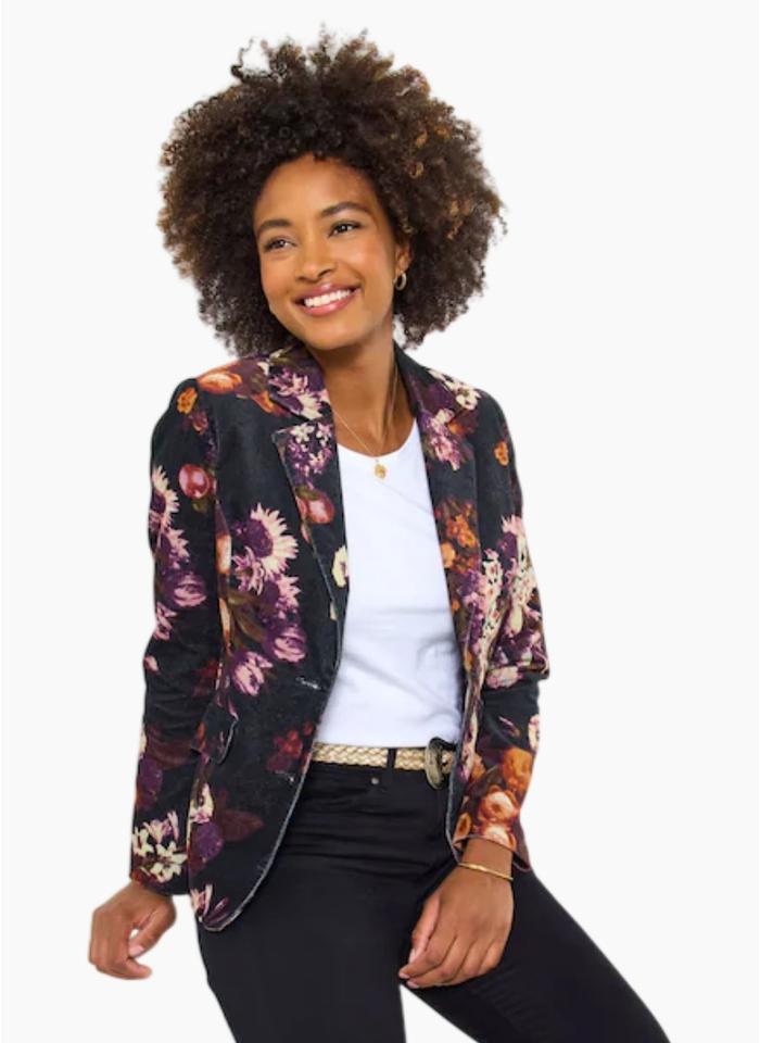 Joe Brown Fruit Print Moleskin Blazer