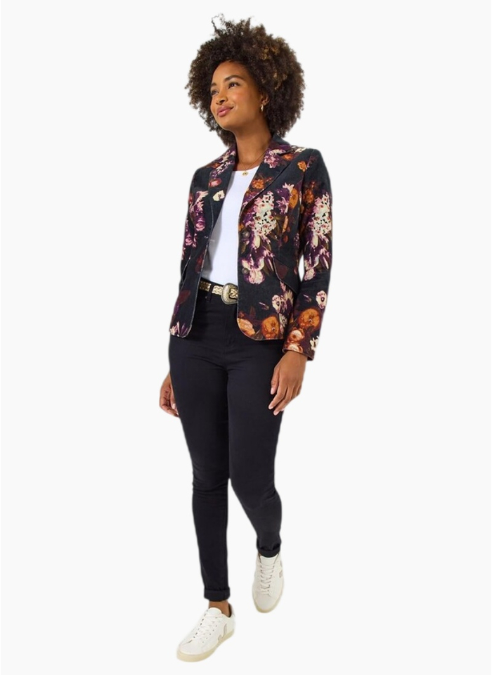Joe Brown Fruit Print Moleskin Blazer