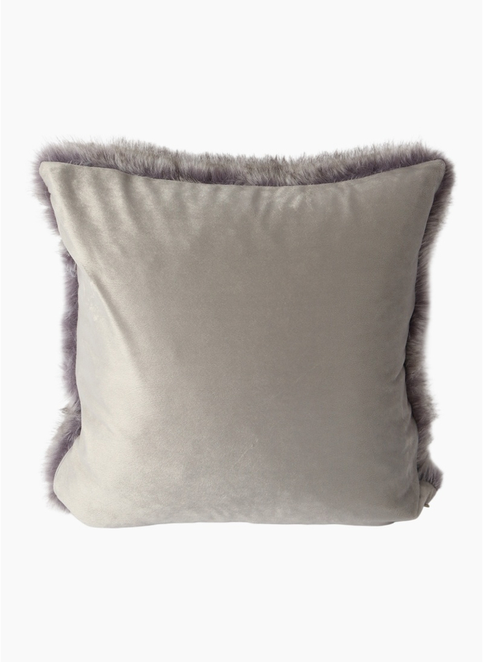 Le Forge Faux Fur Cushion - Grey