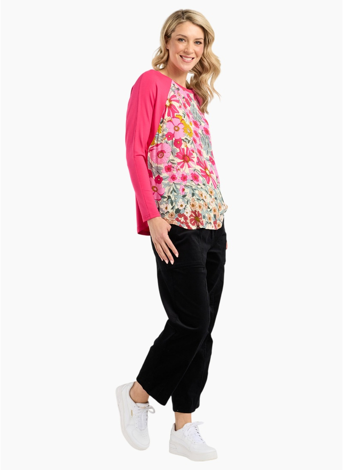 Blackstone Gershwin Print Top-Pink
