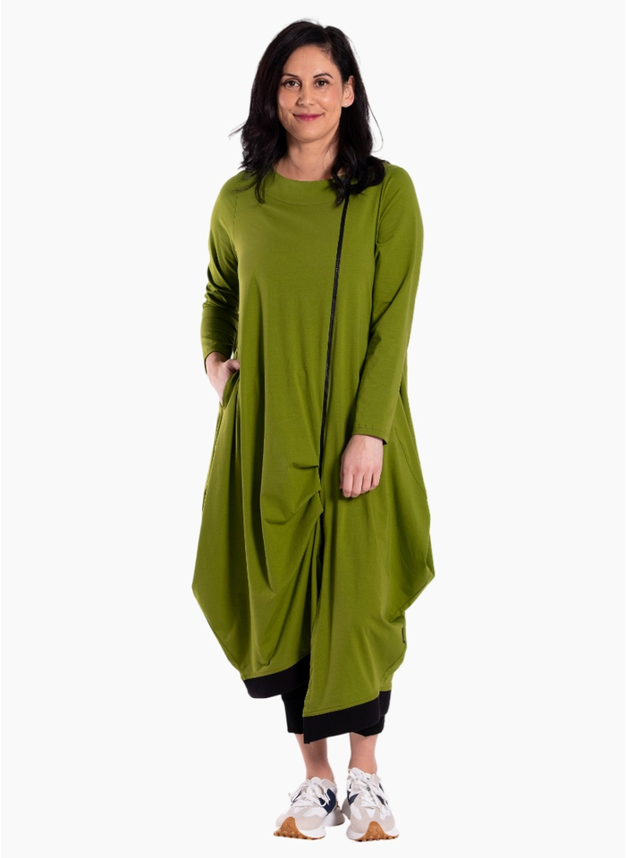 Jellicoe Urban Fold Dress-Kiwi