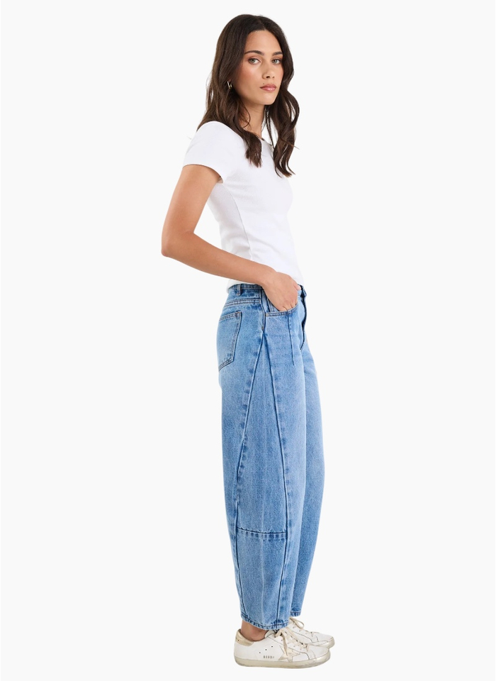 Among The Brave Graduate 90s Blue Non Stretch Barrel Jeans