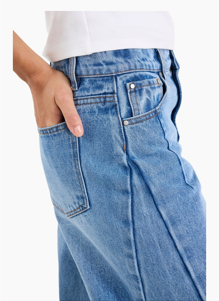 Among The Brave Graduate 90s Blue Non Stretch Barrel Jeans