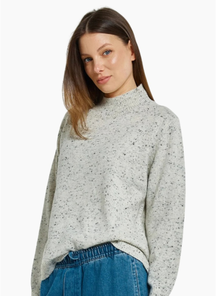 Betty Basics CARLIN KNIT SWEATER NEUTRAL