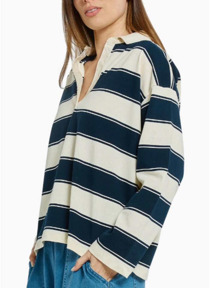 Betty Basics ROLAND RUGBY TOP NAVY